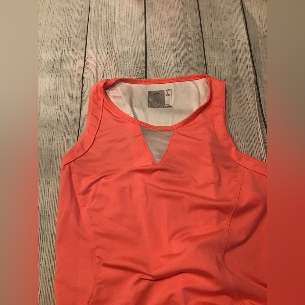 Lucky in love tank top string tie size large 12 woman’s - Picture 4 of 5